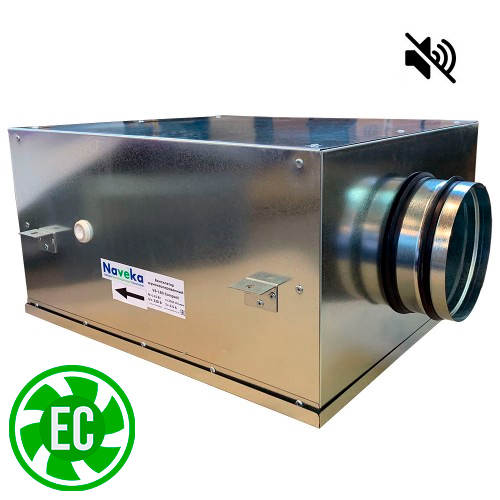 Вентилятор канальный круглый шумоизолированный VS(EC1)- 160(D190) Compact (0,16 кВт; 1,2А)
